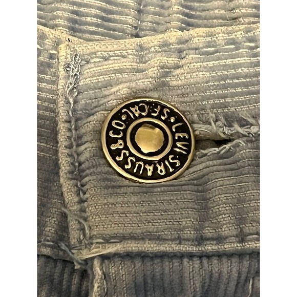 Vintage Levis California Straights Corduroy Pants Sz 26 Lt Blue High Rise EUC - Picture 5 of 10